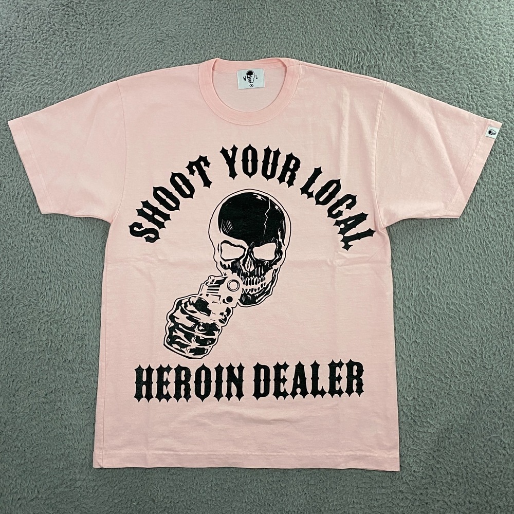 Warren Lotas T-Shirt size Medium Shoot Your Local Heroin Dealer Skull Western Pi